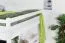 Loft bed 160 x 200 cm for adults "Easy Premium Line" K23/n, solid beech wood white lacquered, divisible