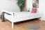 Loft bed 160 x 200 cm "Easy Premium Line" K23/n, solid beech wood white lacquered, divisible