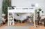 Loft bed 160 x 200 cm "Easy Premium Line" K23/n, solid beech wood white lacquered, divisible