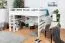 Loft bed 160 x 200 cm "Easy Premium Line" K23/n, solid beech wood white lacquered, divisible