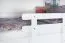 Loft bed 160 x 200 cm "Easy Premium Line" K23/n, solid beech wood white lacquered, divisible