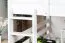 Loft bed 160 x 200 cm "Easy Premium Line" K23/n, solid beech wood white lacquered, divisible