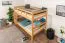 Bunk Bed 120 x 200 cm | Easy Premium Line K24/n | Solid Beech Wood | Natural Lacquer | Convertible to Two Beds