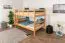 Bunk Bed 120 x 200 cm | Easy Premium Line K24/n | Solid Beech Wood | Natural Lacquer | Convertible to Two Beds
