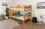 Bunk Bed 120 x 200 cm | Easy Premium Line K24/n | Solid Beech Wood | Natural Lacquer | Convertible to Two Beds