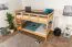 Bunk Bed 120 x 200 cm | Easy Premium Line K24/n | Solid Beech Wood | Natural Lacquer | Convertible to Two Beds