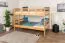 Bunk Bed 120 x 200 cm | Easy Premium Line K24/n | Solid Beech Wood | Natural Lacquer | Convertible to Two Beds