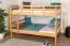 Bunk Bed 120 x 200 cm | Easy Premium Line K24/n | Solid Beech Wood | Natural Lacquer | Convertible to Two Beds