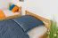 Bunk bed 120 x 190 cm for adults "Easy Premium Line" K24/n, head and footboard straight, solid beech wood natural lacquered, convertible