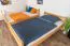 Bunk bed 120 x 190 cm for adults "Easy Premium Line" K24/n, head and footboard straight, solid beech wood natural lacquered, convertible