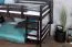Bunk Bed 120 x 200 cm Easy Premium Line K24/n | Solid Beech Wood | Chocolate Brown Finish | Convertible to Two Single Beds