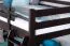 Bunk Bed 120 x 200 cm Easy Premium Line K24/n | Solid Beech Wood | Chocolate Brown Finish | Convertible to Two Single Beds
