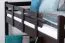 Bunk Bed 120 x 200 cm Easy Premium Line K24/n | Solid Beech Wood | Chocolate Brown Finish | Convertible to Two Single Beds