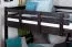 Bunk Bed 120 x 200 cm Easy Premium Line K24/n | Solid Beech Wood | Chocolate Brown Finish | Convertible to Two Single Beds