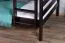Bunk Bed 120 x 200 cm Easy Premium Line K24/n | Solid Beech Wood | Chocolate Brown Finish | Convertible to Two Single Beds