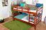 Bunk Bed 140 x 200 cm | Easy Premium Line K24/n | Solid Beech Wood | Cherry Lacquered | Convertible