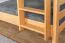 Bunk bed 160 x 190 cm for adults "Easy Premium Line" K24/n, head and footboard straight, solid beech wood, natural lacquered, convertible