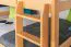 Bunk bed 160 x 190 cm for adults "Easy Premium Line" K24/n, head and footboard straight, solid beech wood, natural lacquered, convertible