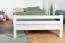 Bunk Bed 140 x 200 cm "Easy Premium Line" K24/n | Solid Beech Wood | White Lacquered | Convertible | Straight Headboard and Footboard