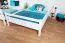 Bunk bed 140 x 190 cm for adults "Easy Premium Line" K24/n, head and footboard straight, solid beech wood, White lacquered, convertible