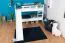 White Bunk Bed with Slide | 80 x 190 cm | Solid Beech Wood | Divides into Two Single Beds | Easy Premium Line K25/n