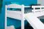 White Bunk Bed with Slide | 80 x 190 cm | Solid Beech Wood | Divides into Two Single Beds | Easy Premium Line K25/n
