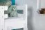 White Bunk Bed with Slide | 80 x 190 cm | Solid Beech Wood | Divides into Two Single Beds | Easy Premium Line K25/n