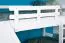 White Bunk Bed with Slide | 80 x 190 cm | Solid Beech Wood | Divides into Two Single Beds | Easy Premium Line K25/n