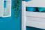White Bunk Bed with Slide | 80 x 190 cm | Solid Beech Wood | Divides into Two Single Beds | Easy Premium Line K25/n