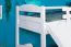White Bunk Bed with Slide | 80 x 190 cm | Solid Beech Wood | Divides into Two Single Beds | Easy Premium Line K25/n