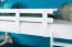 White Bunk Bed with Slide | 80 x 190 cm | Solid Beech Wood | Divides into Two Single Beds | Easy Premium Line K25/n