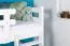 White Bunk Bed with Slide | 80 x 190 cm | Solid Beech Wood | Divides into Two Single Beds | Easy Premium Line K25/n
