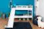 White Bunk Bed with Slide | 80 x 190 cm | Solid Beech Wood | Divides into Two Single Beds | Easy Premium Line K25/n