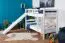 White Bunk Bed with Slide 90 x 190 cm | Solid Beech Wood | Convertible to Two Singles | Easy Premium Line K25/n