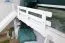 White Bunk Bed with Slide 80 x 200 cm | Solid Beech Wood | Convertible to Two Single Beds | Easy Premium Line K25/n