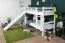 White Bunk Bed with Slide 80 x 200 cm | Solid Beech Wood | Convertible to Two Single Beds | Easy Premium Line K25/n