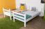 White Bunk Bed with Slide | 80 x 190 cm | Solid Beech Wood | Divides into Two Single Beds | Easy Premium Line K25/n