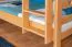 Loft bed with slide 80 x 190 cm, solid beech wood natural lacquered, convertible into two single beds, "Easy Premium Line" K26/n