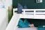 White bunk bed with slide 80 x 200 cm, solid beech wood White lacquered, convertible into two single beds, "Easy Premium Line" K26/n