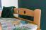 Bunk Bed with Slide 90 x 190 cm | Solid Beech Wood | Convertible to Two Single Beds | Natural Lacquer | Easy Premium Line K27/n