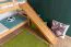 Bunk Bed with Slide 90 x 190 cm | Solid Beech Wood | Convertible to Two Single Beds | Natural Lacquer | Easy Premium Line K27/n
