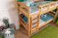 Bunk Bed with Slide 90 x 190 cm | Solid Beech Wood | Convertible to Two Single Beds | Natural Lacquer | Easy Premium Line K27/n