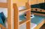Bunk Bed with Slide 90 x 190 cm | Solid Beech Wood | Convertible to Two Single Beds | Natural Lacquer | Easy Premium Line K27/n
