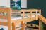 Bunk Bed with Slide 90 x 190 cm | Solid Beech Wood | Convertible to Two Single Beds | Natural Lacquer | Easy Premium Line K27/n