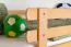Bunk Bed with Slide 80 x 200 cm | Solid Beech Wood, Natural Lacquer | Convertible to Two Single Beds | Easy Premium Line K27/n