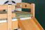 Bunk Bed with Slide 80 x 200 cm | Solid Beech Wood, Natural Lacquer | Convertible to Two Single Beds | Easy Premium Line K27/n