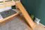 Bunk Bed with Slide 80 x 200 cm | Solid Beech Wood, Natural Lacquer | Convertible to Two Single Beds | Easy Premium Line K27/n