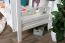 White bunk bed with slide 80 x 200 cm, solid beech wood White lacquered, convertible into two single beds, "Easy Premium Line" K27/n