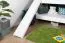 White Bunk Bed with Slide 90 x 200 cm | Solid Beech Wood | Convertible to Two Single Beds | Easy Premium Line K27/n