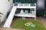 White Bunk Bed with Slide 90 x 200 cm | Solid Beech Wood | Convertible to Two Single Beds | Easy Premium Line K27/n